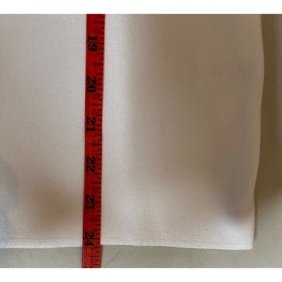 NWT Talbots White Scoop Neck Short Sleeve Top Large Pull Over Minimalist Stretch - Picture 14 of 16